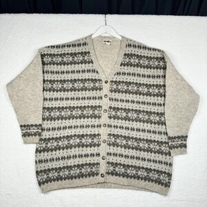 Vintage Winona Wool Cardigan Sweater - Women's 2XL - USA - Tan